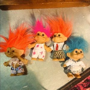 Lot of 4 Vintage Trolls